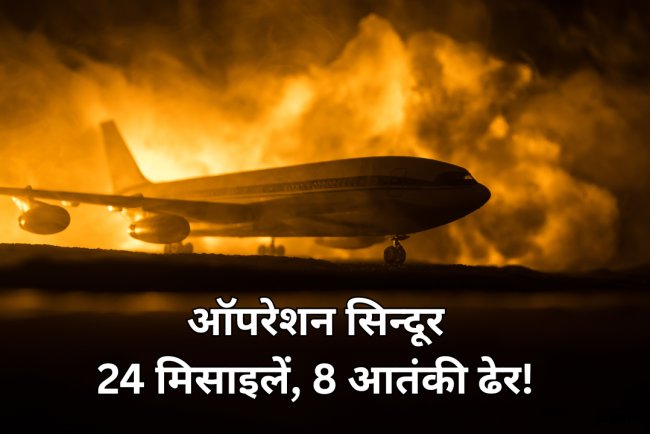 ऑपरेशन सिन्दूर: जैश, लश्कर और हिजबुल का गढ़ ध्वस्त – भारत ने दागीं 24 मिसाइलें